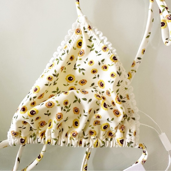 NWT Solid and Striped x Revolve The Parker Bikini Top Sunflower boho Medium - Picture 3 of 7